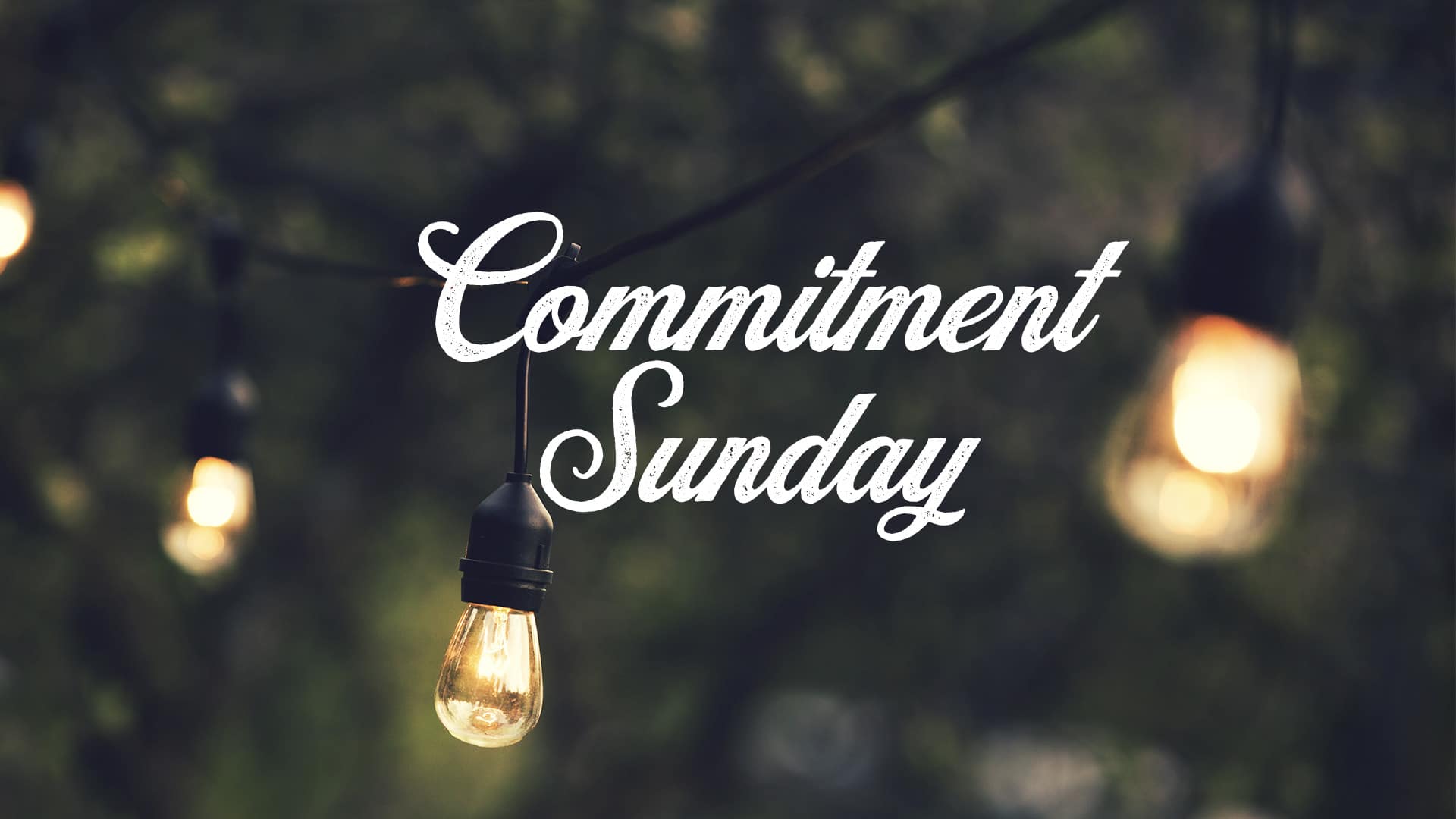 Commitment Sunday Parkview Community Church